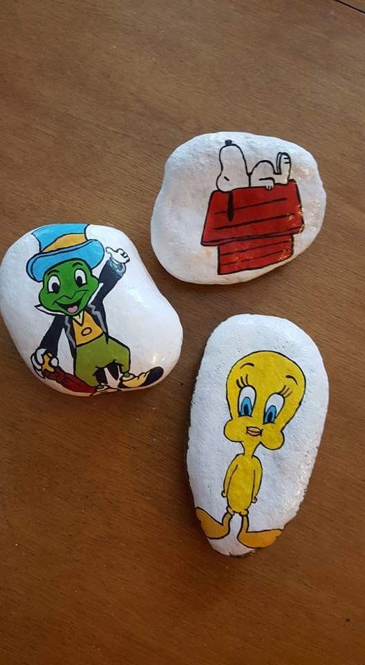 528x960 Jiminy Cricketsnoopytweety Free Hand Painted Rocks My Kindness - Jiminy Cricket Painting