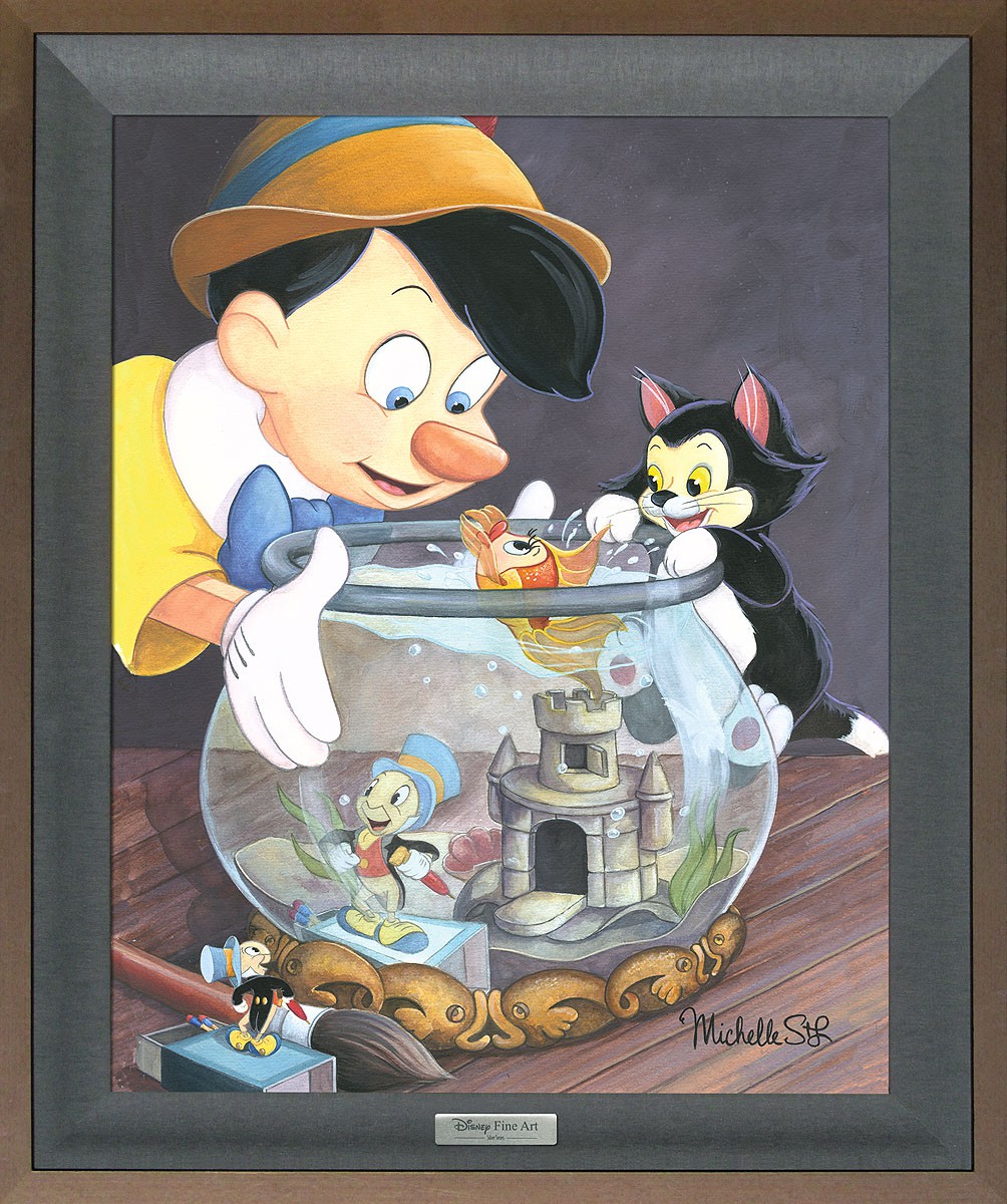 1004x1200 Michelle St. Laurent Pinocchio - Jiminy Cricket Painting