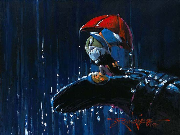 736x552 Pinocchio - Jiminy Cricket Painting