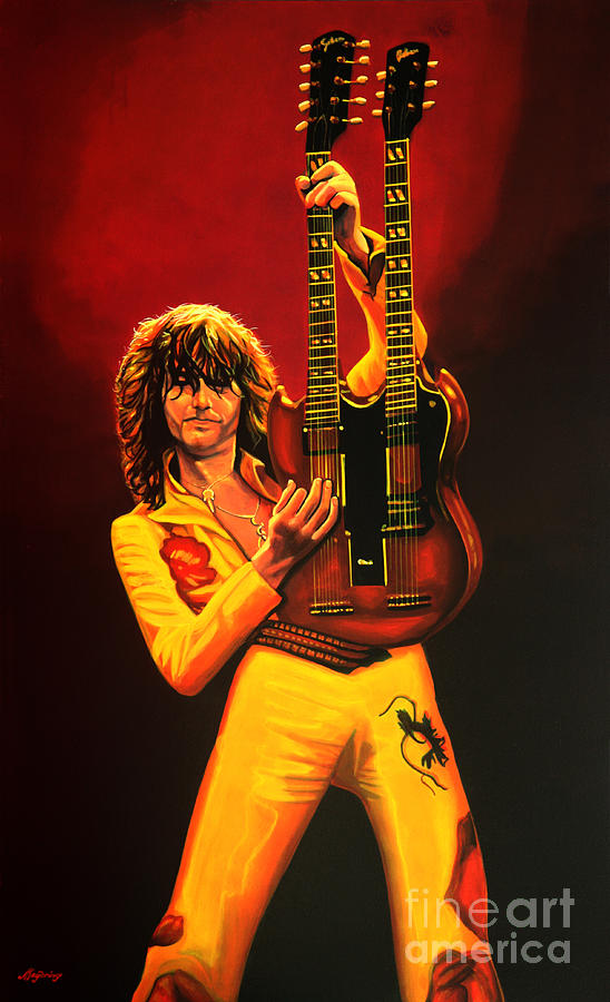 548x900 Jimmy Page Painting Painting By Paul Meijering - Jimmy Page Painting