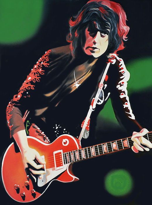 520x700 Jimmy Page Painting By Hector Monroy - Jimmy Page Painting