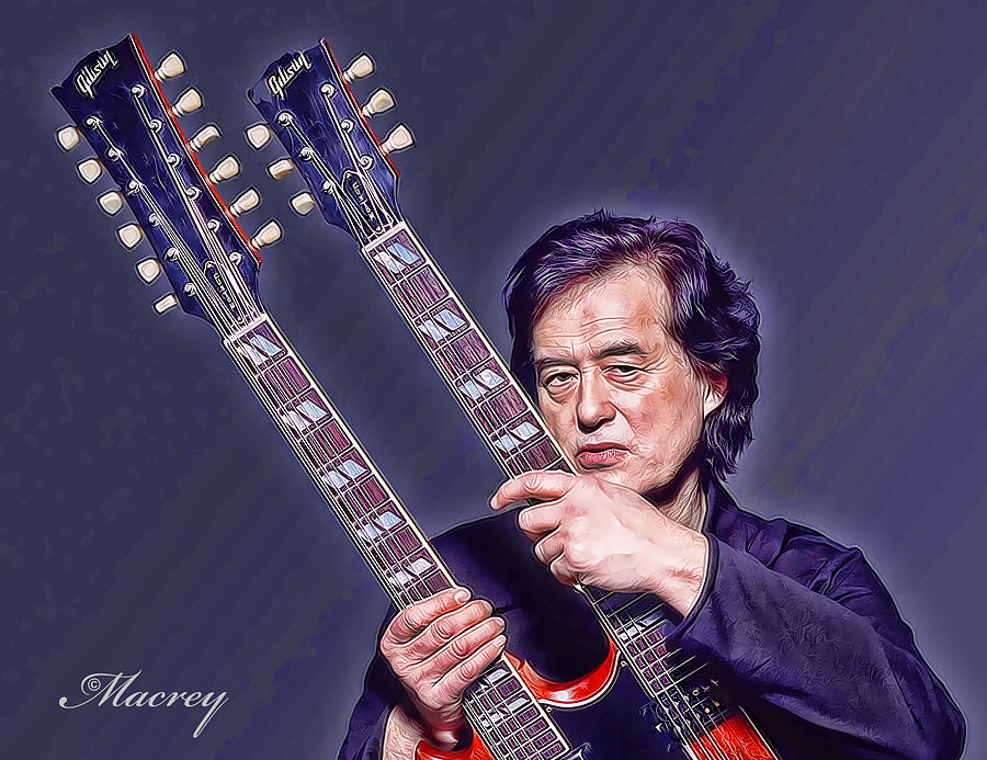 900x693 Jimmy Page Painting By Ralph Rey - Jimmy Page Painting