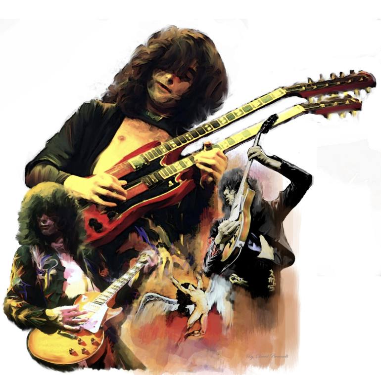 770x759 Saatchi Art Jimmy Page Echoes Of Pompeii Painting By David - Jimmy Page Painting