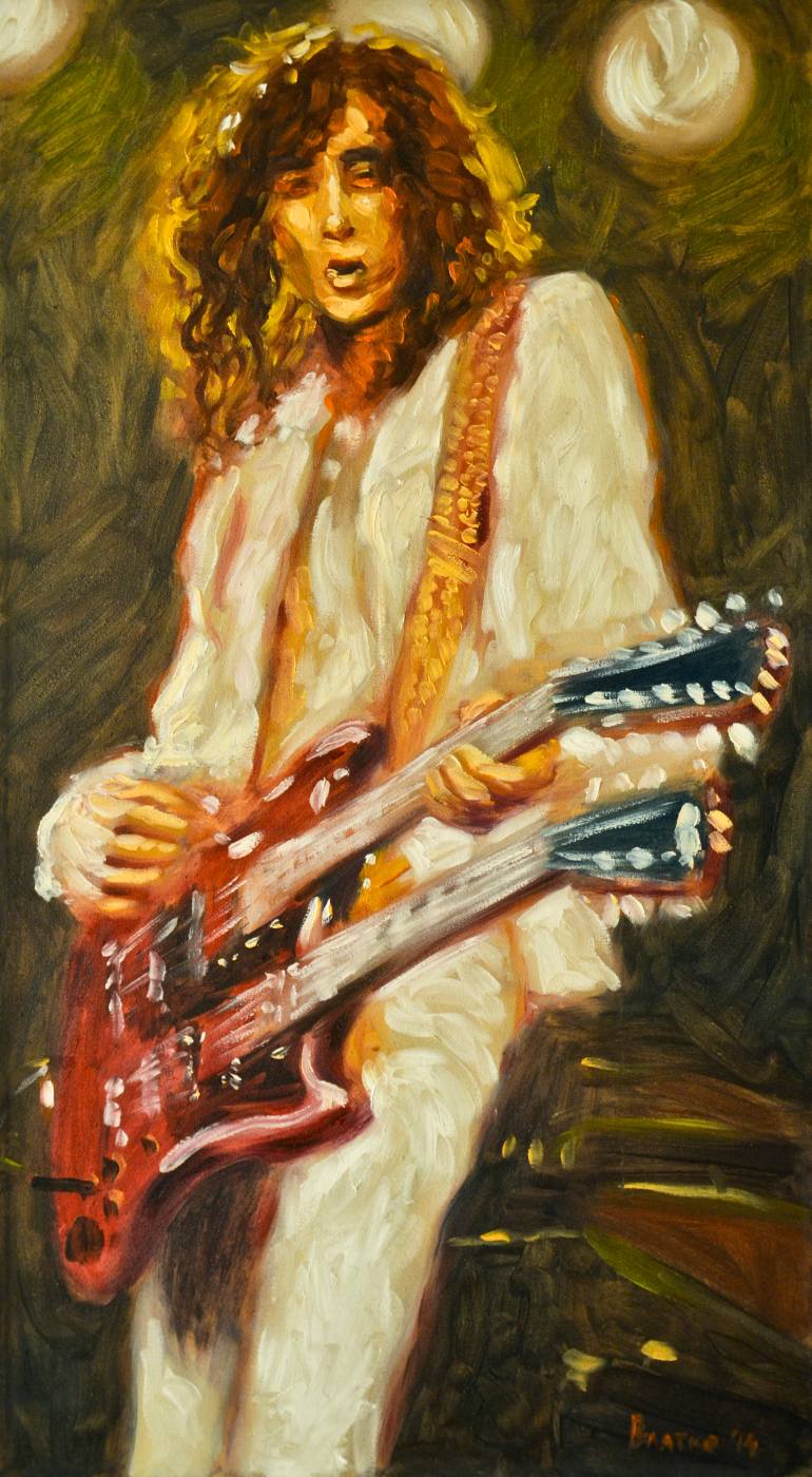 770x1400 Saatchi Art Jimmy Page Painting By Vladimir I - Jimmy Page Painting