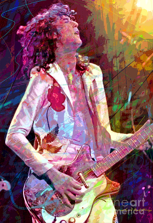 617x900 Jimmy Page Led Zep Painting By David Lloyd Glover - Jimmy Page Painting