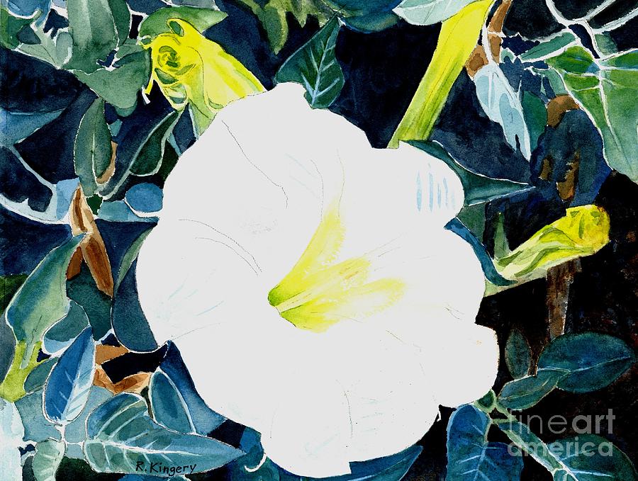 900x679 Sacred Datura - Jimson Weed Painting