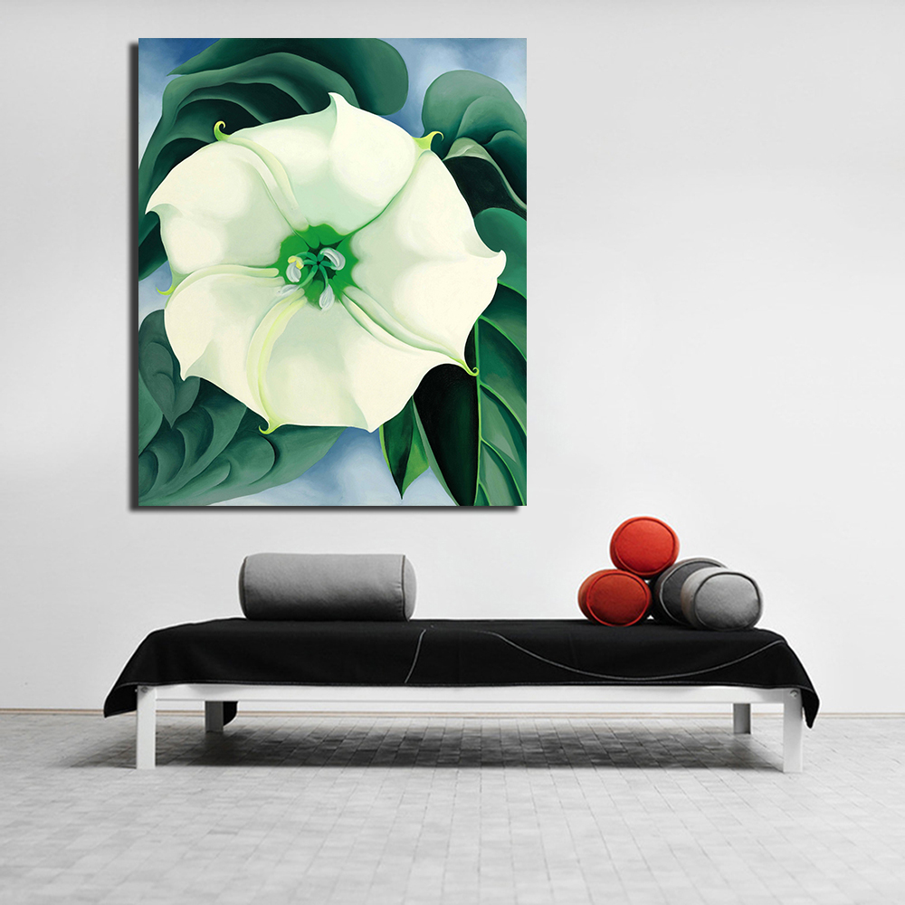 1000x1000 Jqhyart Flower Wall Painting Pictures For Living Room Georgia O - Jimson Weed Painting