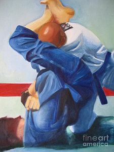 225x300 Jiu Jitsu Paintings Fine Art America - Jiu Jitsu Painting