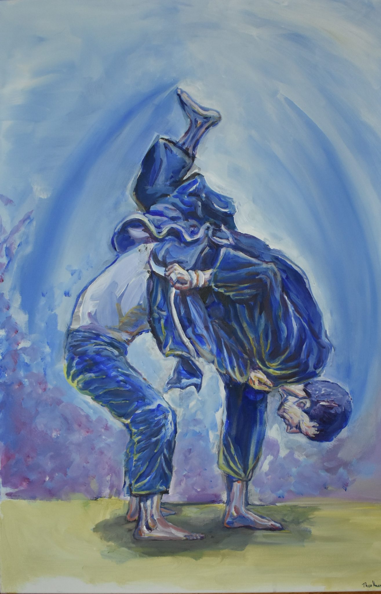 1315x2048 New Brazilian Jiu Jitsu Painting Portrait Of Wade Barden - Jiu Jitsu Painting