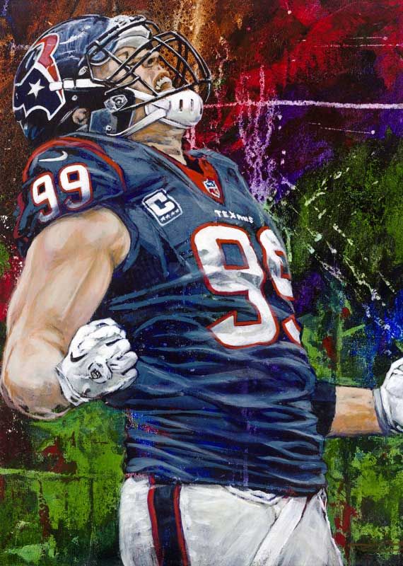 Jj Watt Painting at PaintingValley.com | Explore collection of Jj Watt ...