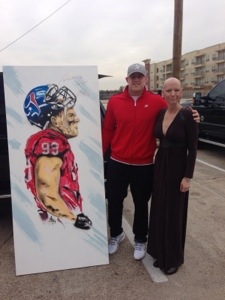 225x300 Jj Watt Pictures From Today Jamie's Hope Exec. Director Amanda - Jj Watt Painting