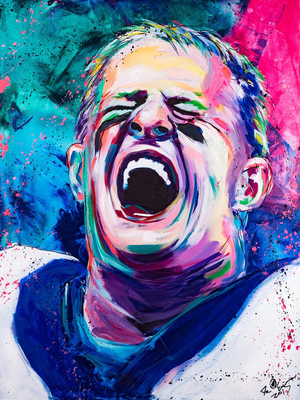 1000x1333 Jj Watt Joe Everson Art - Jj Watt Painting