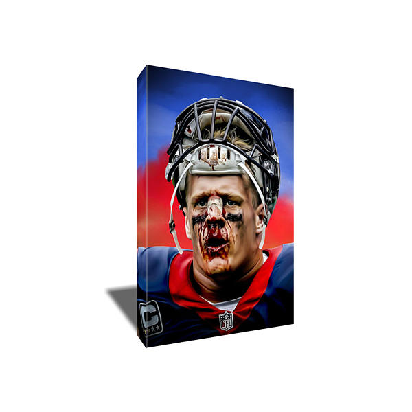600x600 Jj Watt Any Given Sunday Canvas Art Painting By Artwrench Dotcom - Jj Watt Painting