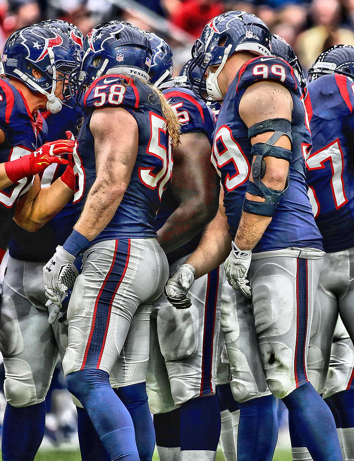 692x900 Jj Watt Art 2 Painting By Joe Hamilton - Jj Watt Painting