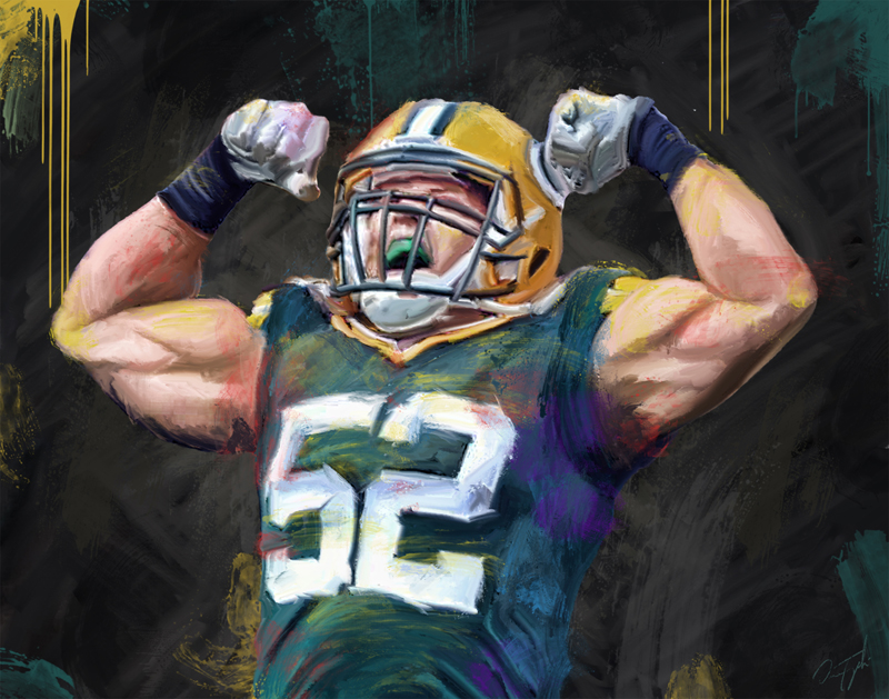 800x629 Paintings Zeusarts - Jj Watt Painting