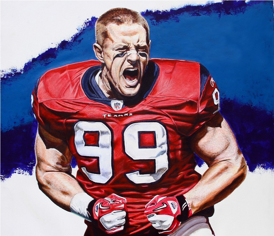 Jj Watt Painting at PaintingValley.com | Explore collection of Jj Watt ...