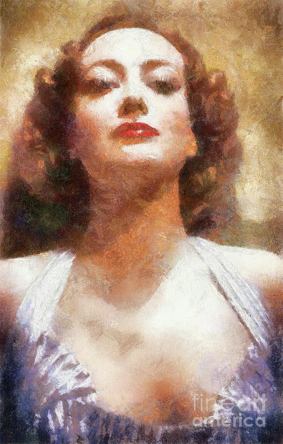 575x900 Joan Crawford By Sarah Kirk Painting By Sarah Kirk - Joan Crawford Painting