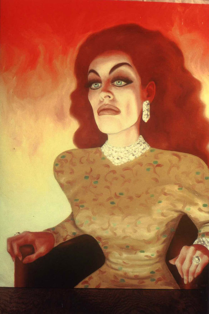 664x1000 Joan Crawford With Diamonds Oil Painting Ebay - Joan Crawford Painting