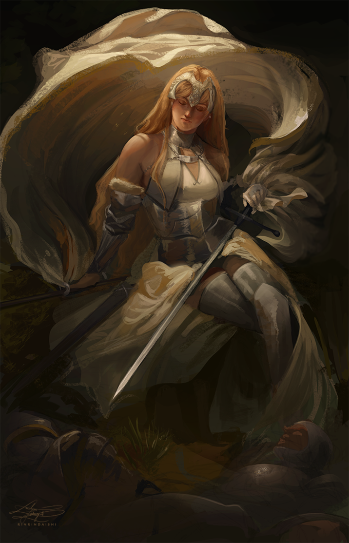 716x1114 Jeanne D'Arc By Rinrindaishi - Joan Darc Painting