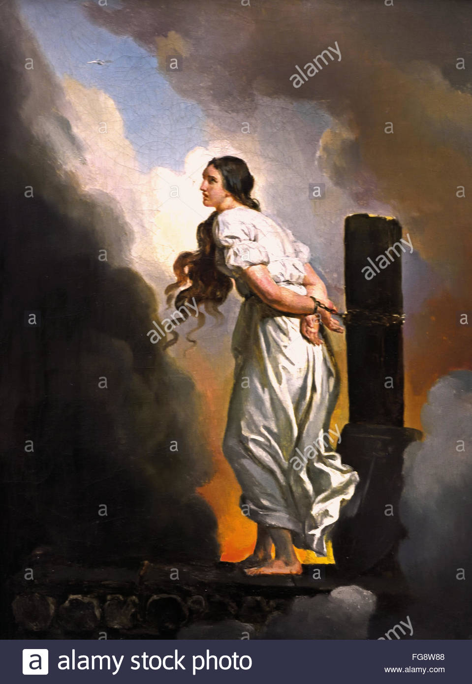959x1390 Jeanne D'Arc Sur Le Bucher - Joan Darc Painting