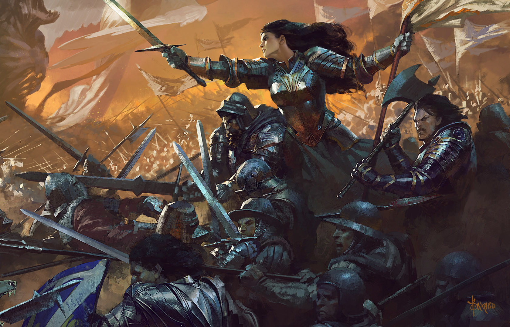 1680x1079 Artstation - Joan Darc Painting