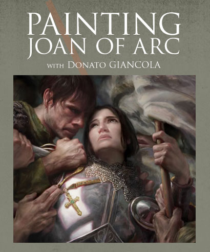 410x493 Donato Giancola - Joan Darc Painting
