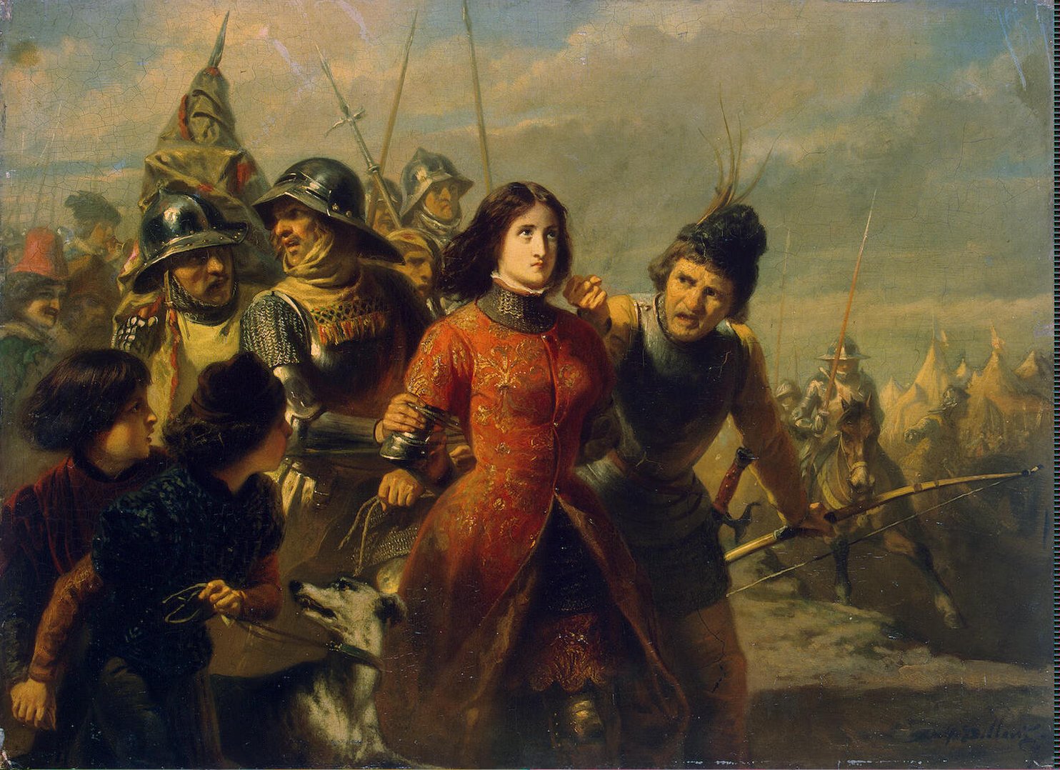 1484x1078 Capture Of Joan Of Arc Painting Dillens Adolphe Alexandre Oil - Joan Of Arc Painting