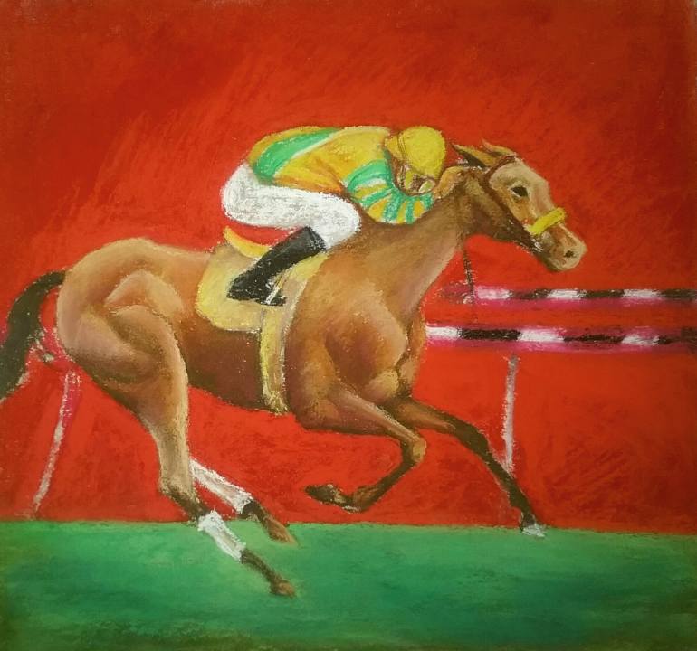 770x720 Saatchi Art Jockey - Jockey Painting