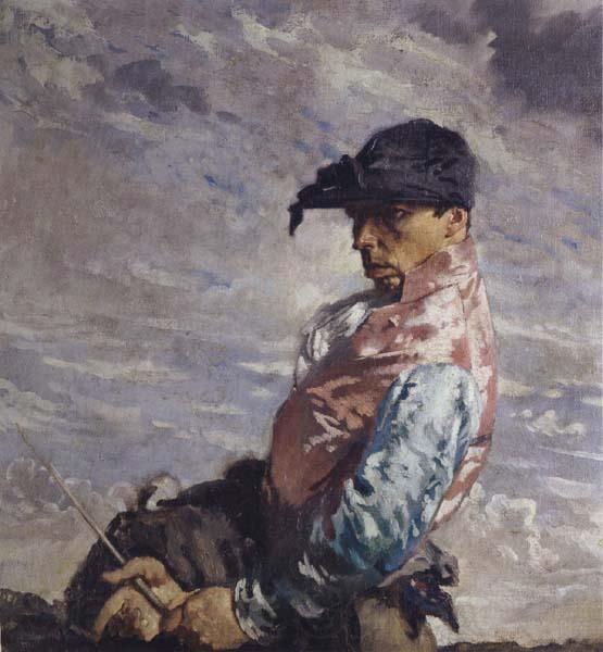555x600 The Jockey Painting Sir William Orpen Oil Paintings - Jockey Painting