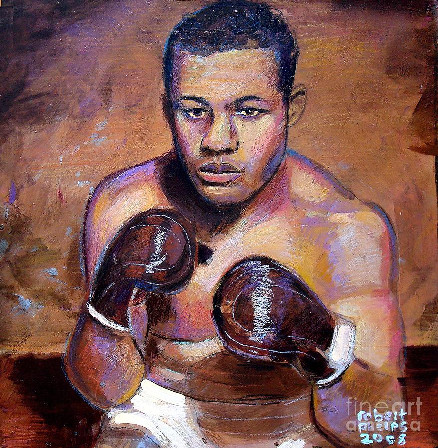 879x900 Joe Louis Painting By Robert Phelps - Joe Louis Painting