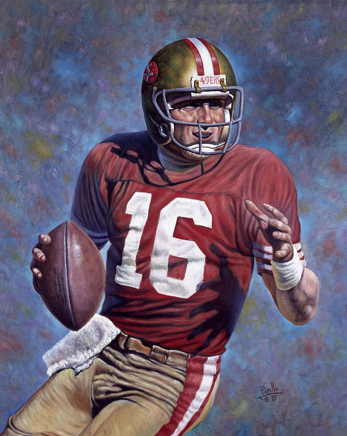 716x900 Joe Montana Painting By Gregory Perillo - Joe Montana Painting