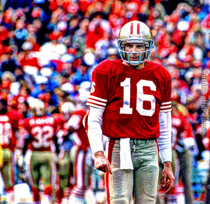 720x697 Leroy Neiman Joe Montana Painting Anysize 50% Off - Joe Montana Painting