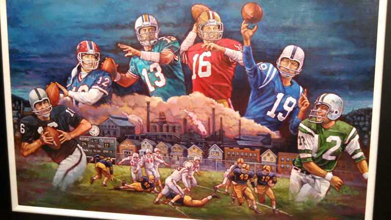 770x433 Painting Featuring Western Pa. Football Greats To Be Auctioned Off - Joe Montana Painting