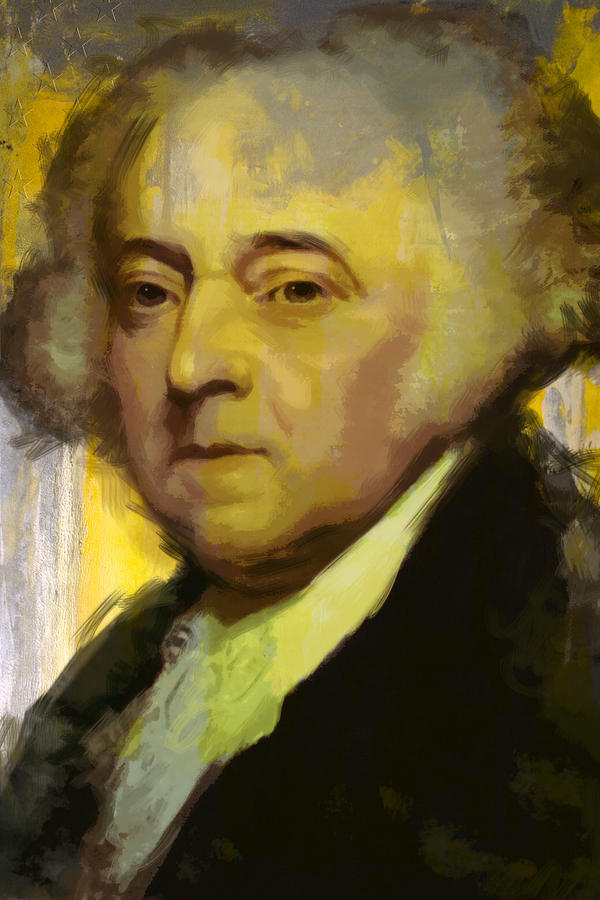 600x900 John Adams Painting By Corporate Art Task Force - John Adams Painting