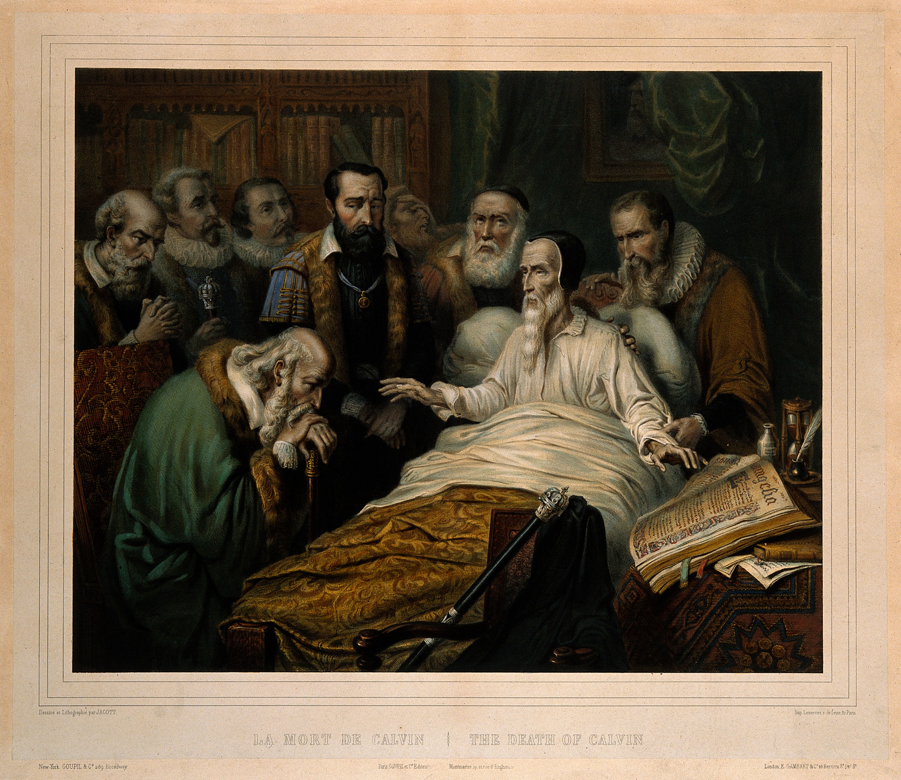 2980x2580 Filejohn Calvin On His Deathbed, With Members Of The Church - John Calvin Painting