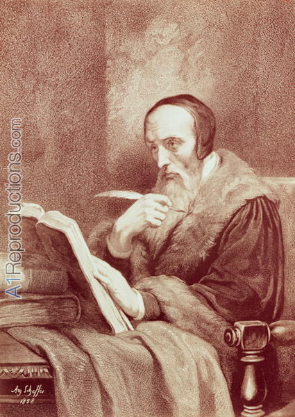 425x600 Portrait Of John Calvin 1509 1564 Oil Painting Reproductions - John Calvin Painting