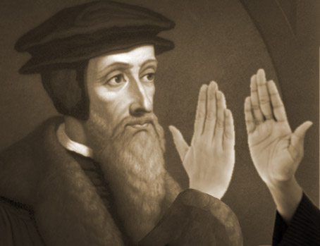 454x349 Calvinistic Cartoons Secret Of The High Five - John Calvin Painting