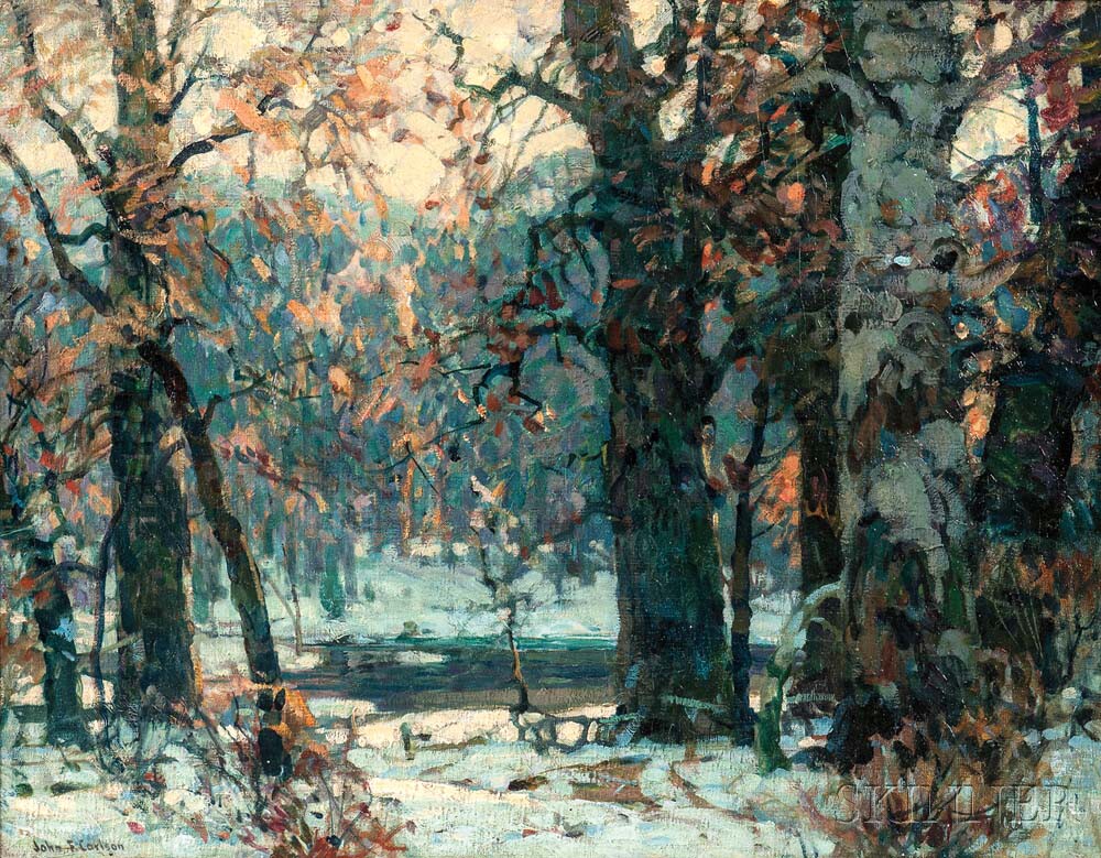 1000x779 John Fabian Carlson (American, 1875 1947) Across The Shallows - John Carlson Painting