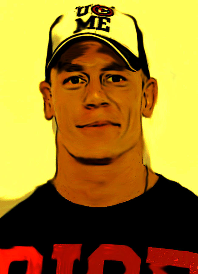 653x900 John Cena Painting Painting By Parvez Sayed - John Cena Painting
