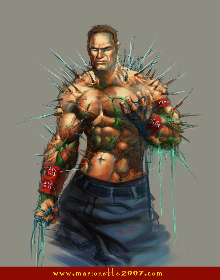 886x1126 Cena Attraccion By Marionette2007 - John Cena Painting