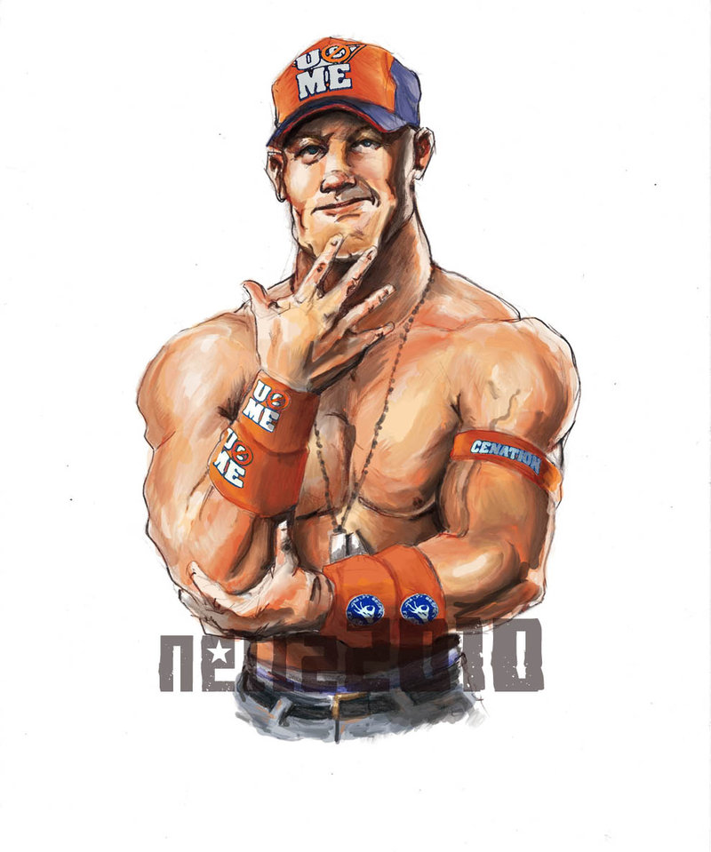 800x959 John Cena Orange By Nellz86 - John Cena Painting