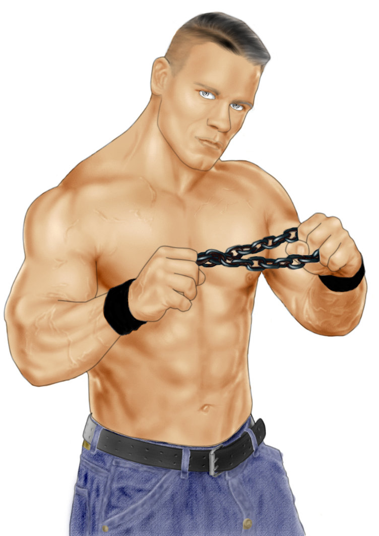 752x1063 John Cena Colored By Shaffysid - John Cena Painting