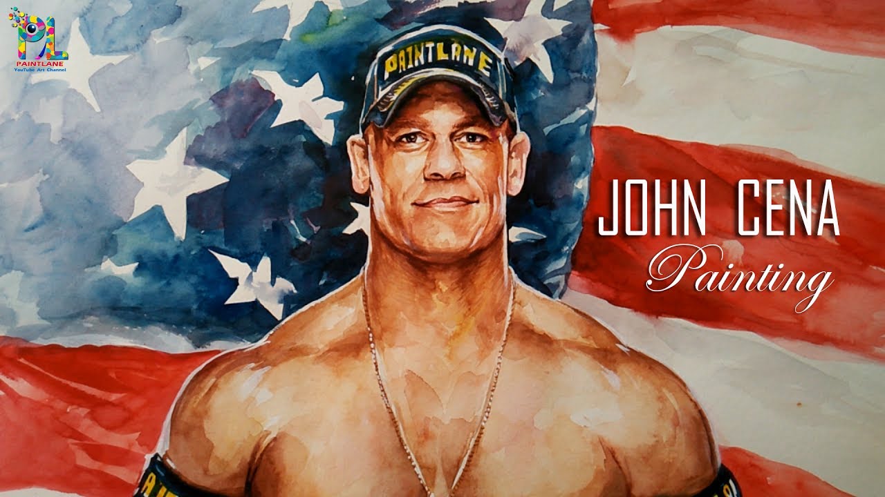 1280x720 Drawing John Cena Water Color Painting - John Cena Painting