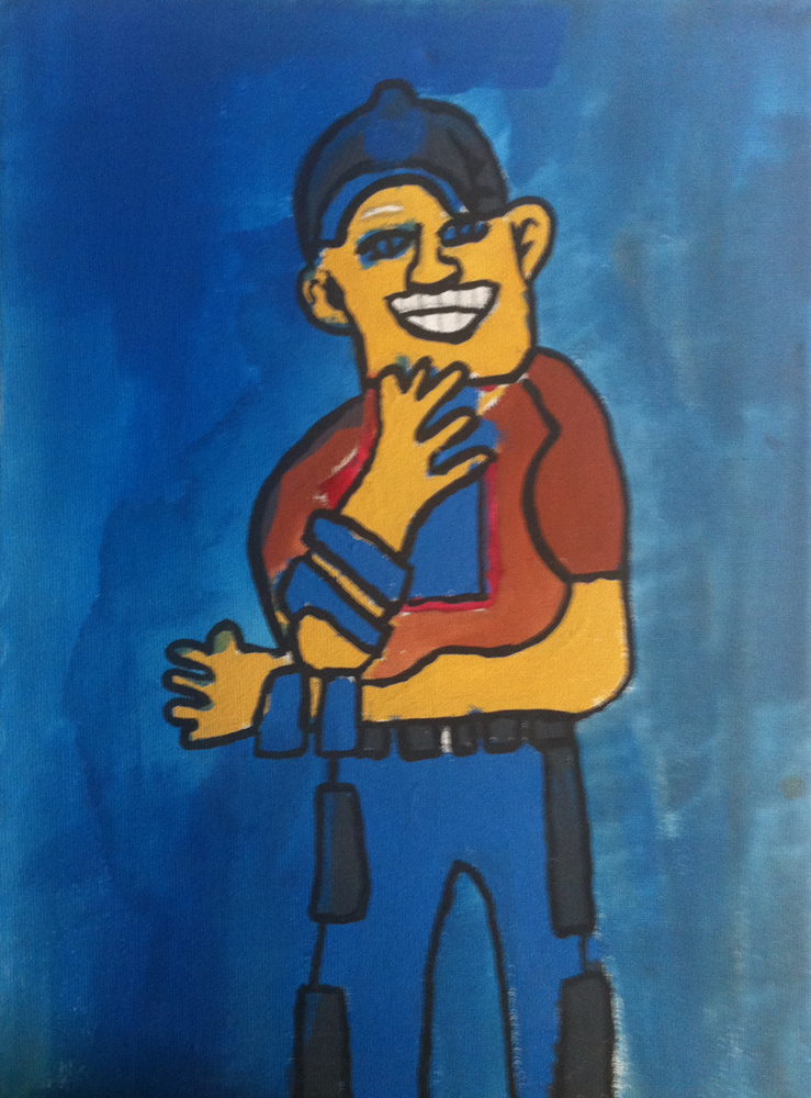 739x1000 John Cena Acrylic Painting Canvas By Monkeys In My Head - John Cena Painting