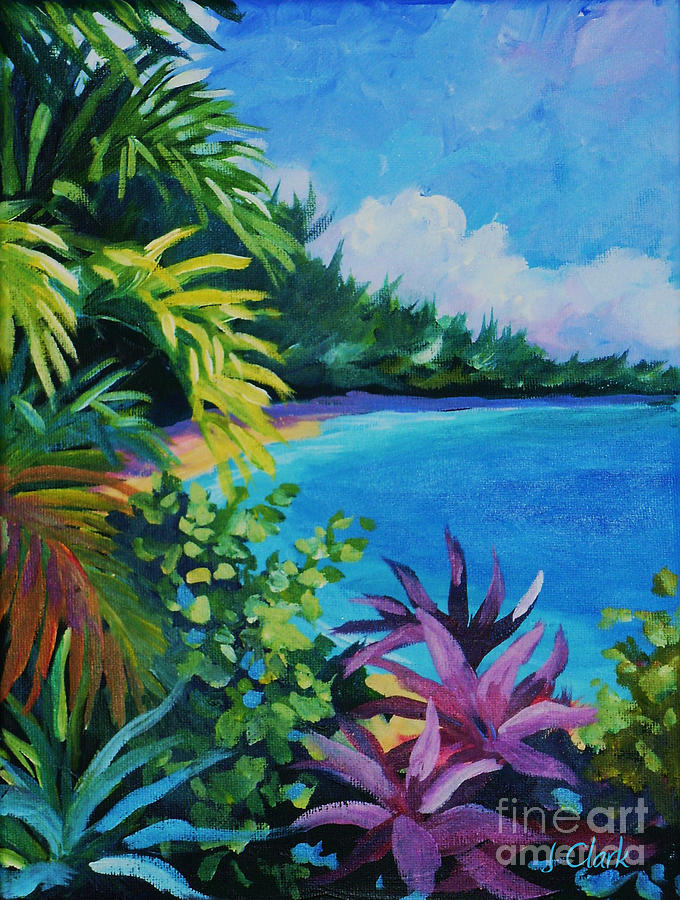 680x900 Tropical Flora Painting By John Clark - John Clark Painting