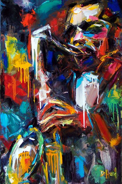 425x641 Debra Hurd Portraits - John Coltrane Painting