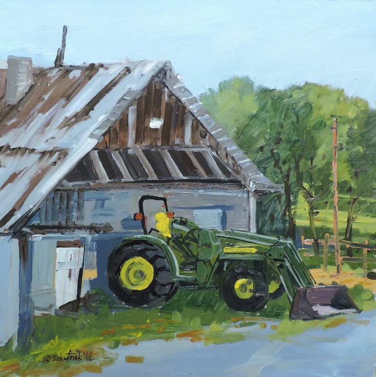 770x772 Saatchi Art John Deere Painting By Richard Szkutnik - John Deere Painting