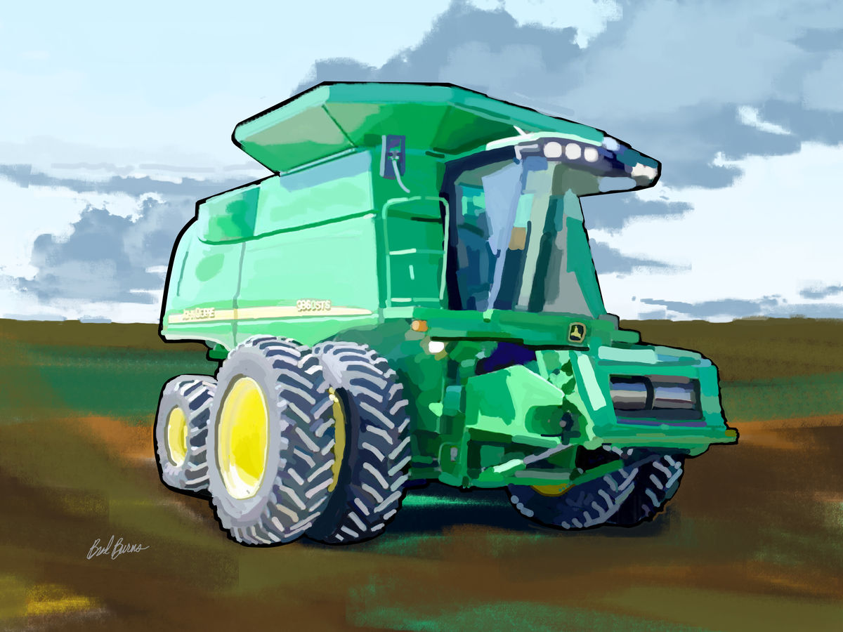 1200x900 John Deere 9860 Sts Combine - John Deere Tractor Painting