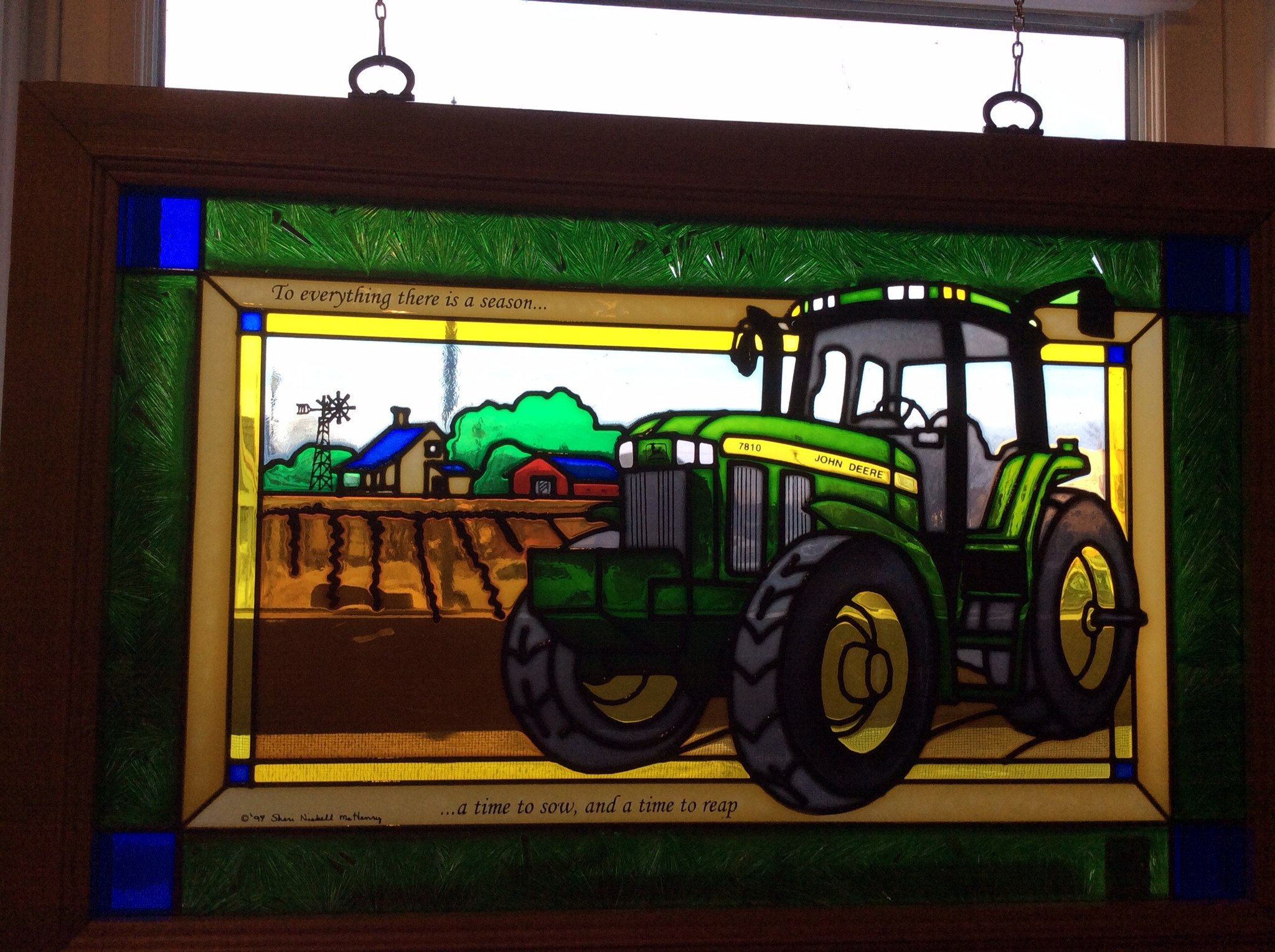 2048x1530 John Deere Painted Glass 2 - John Deere Tractor Painting