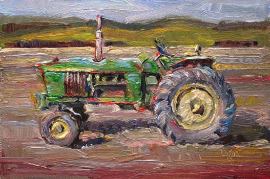 527x350 Raymond Logan's Latest Work John Deere Tractor - John Deere Tractor Painting